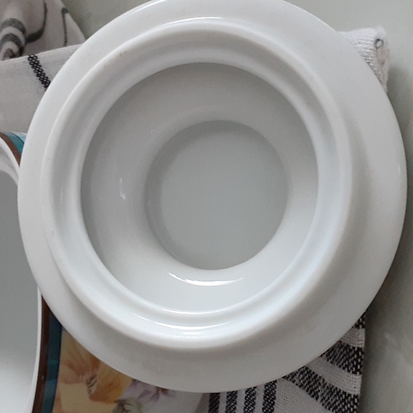 Christopher Stuart Fine China Tranquility Lidded Sugar Creamer Y0237 Teal Yellow - Picture 5 of 16